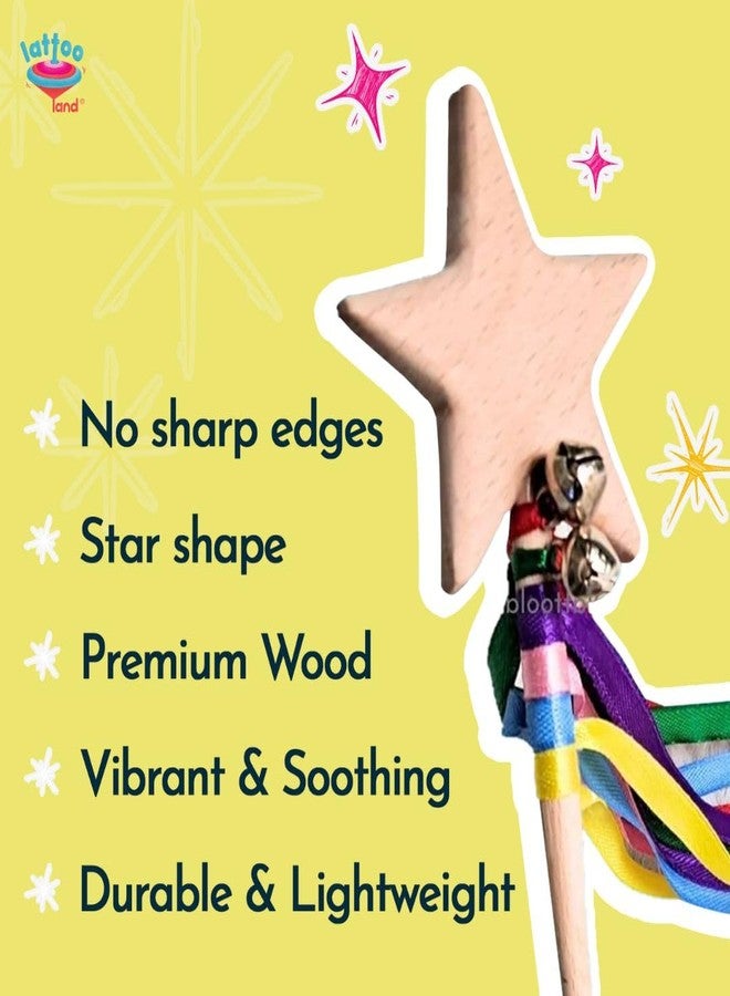 Lattooland Wooden Wizard Fairy Wand Toy for Kids | Magic Star Wand for Girls Boys | Pretend Play Toy for Imaginative Role Play | Best Birthday Return Gifts for Children - Image 4